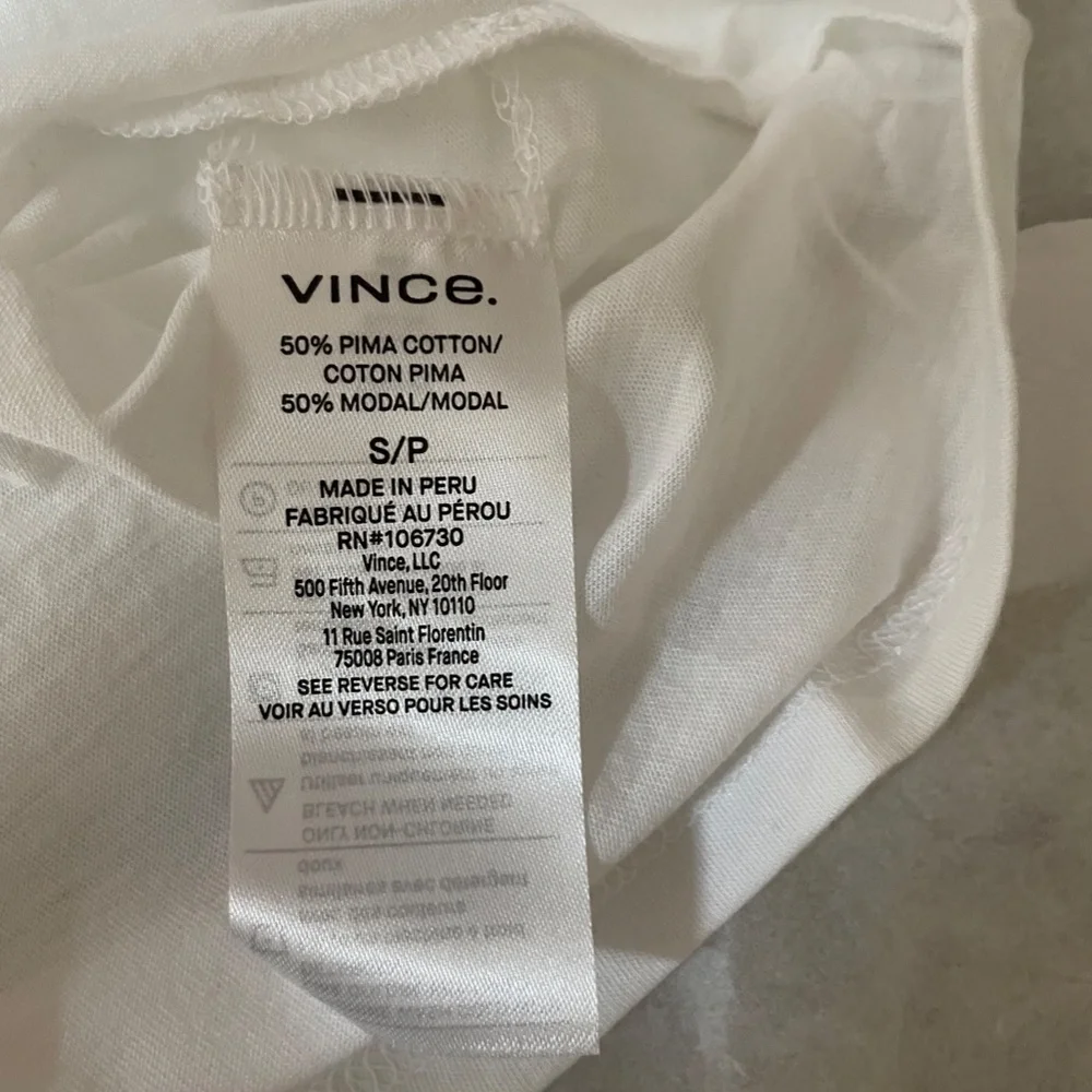 White Little Boy V-Neck T-shirt from Vince - Picture 14 of 14